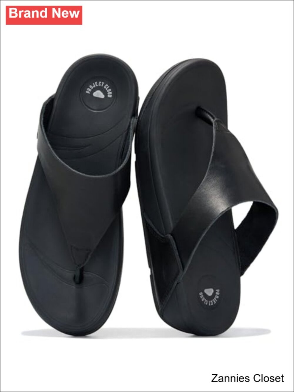 ✨Project Cloud Genuine Leather Platform Thong Sandals Women Non-Slip